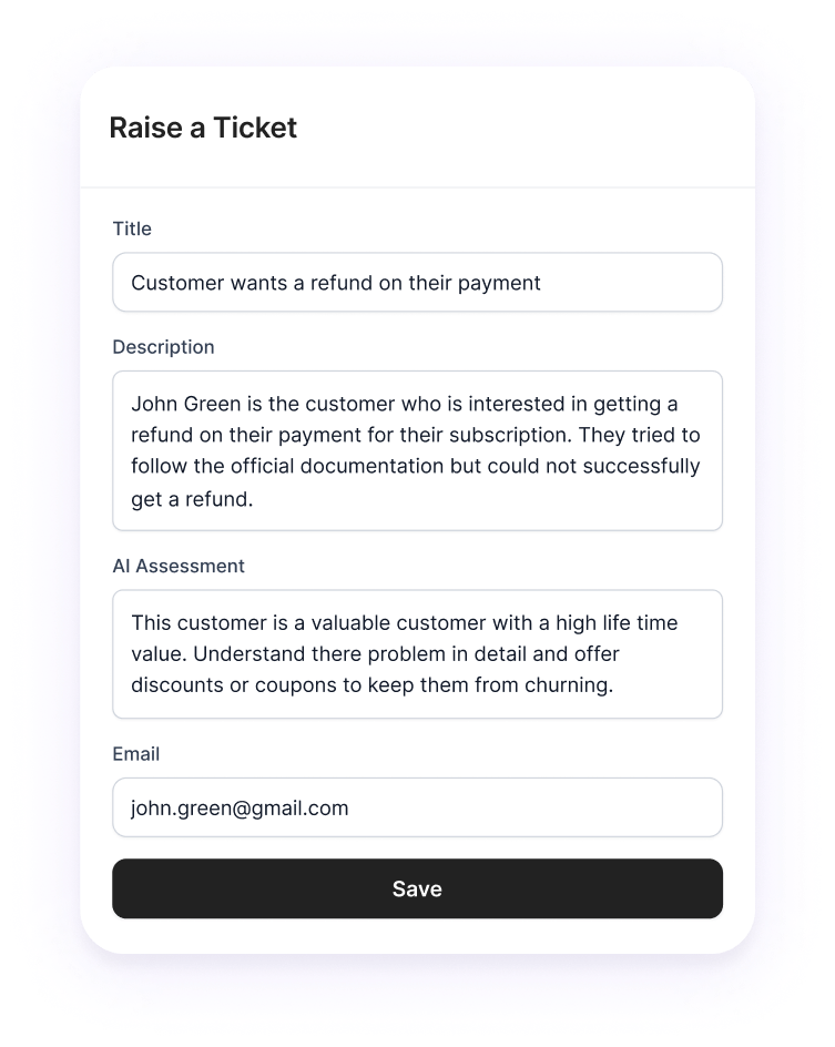 AI agents that analyse conversations and rase tickets for you